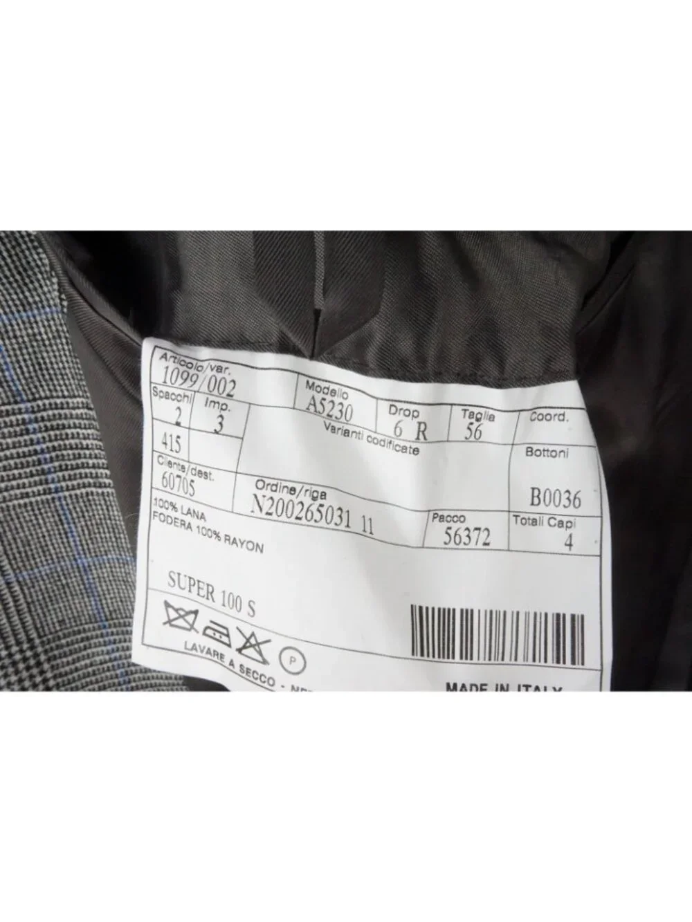 Burberry London Gray Blue Black Plaid Wool 2 Pc Suit Jacket Pant 56R EU NEW